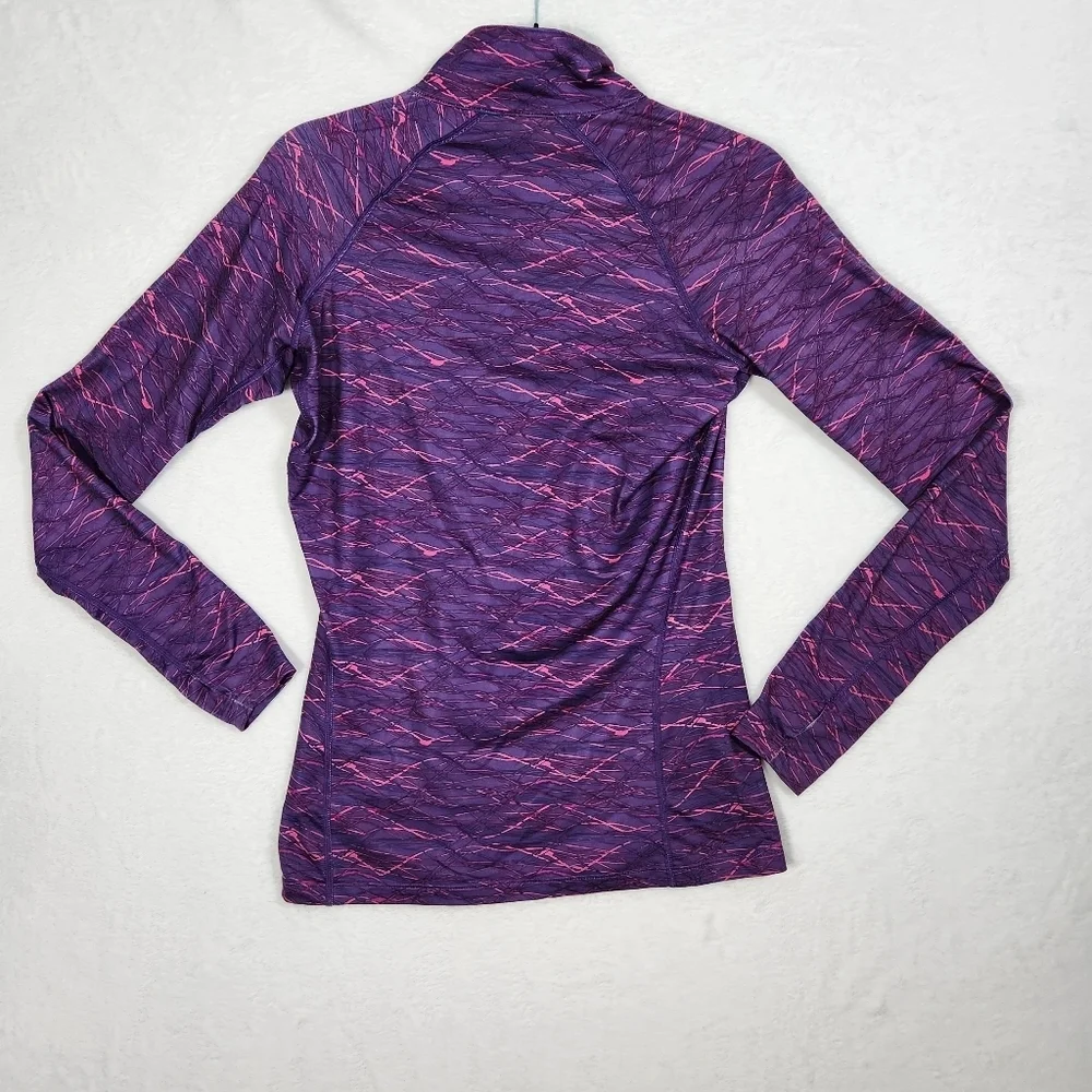 Nike pro combat purple fitted Dry-fit 1/2 zip up track jacket. Size medium